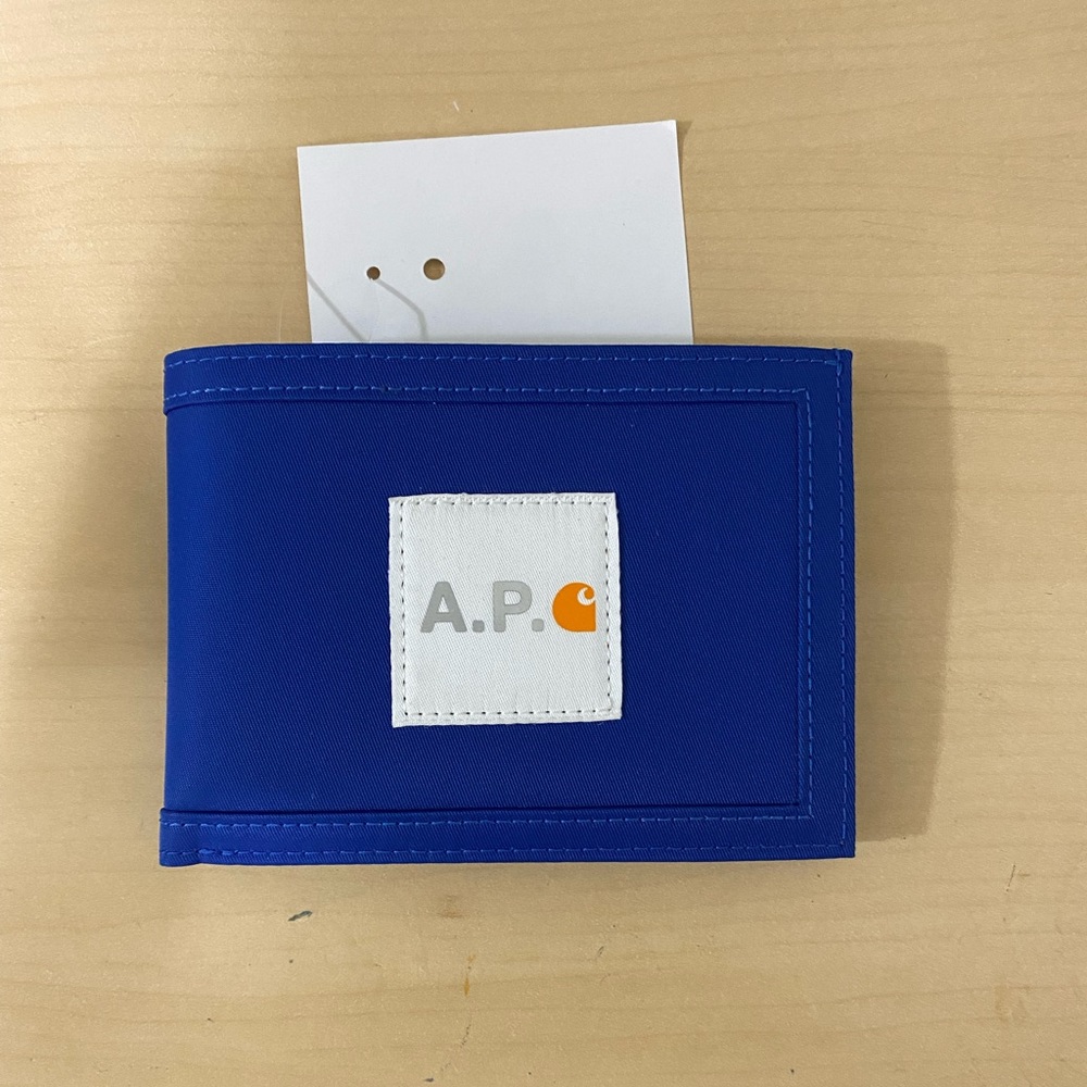 A.P.C. x Carhartt blue WIP bifold wallet 2020SS NEW